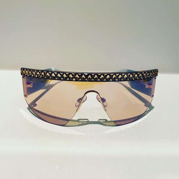 Brand new SWAROVSKI Crystal-Embellished Shield Sunglasses - Picture 2 of 7